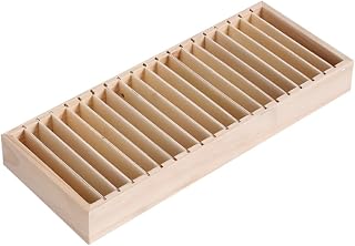 WOFASHPURET Wood Headband Hoops Rack Display Stand for Bracelets, Beige | Elegant Daily Organizer, Space-saving Holder for Rubber Bands, Easy-to-find Items and Display Use