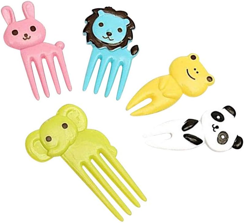 20pcs Fruit Fork Cartoon Fruit Fork Animal Food Fork Dessert Forks
