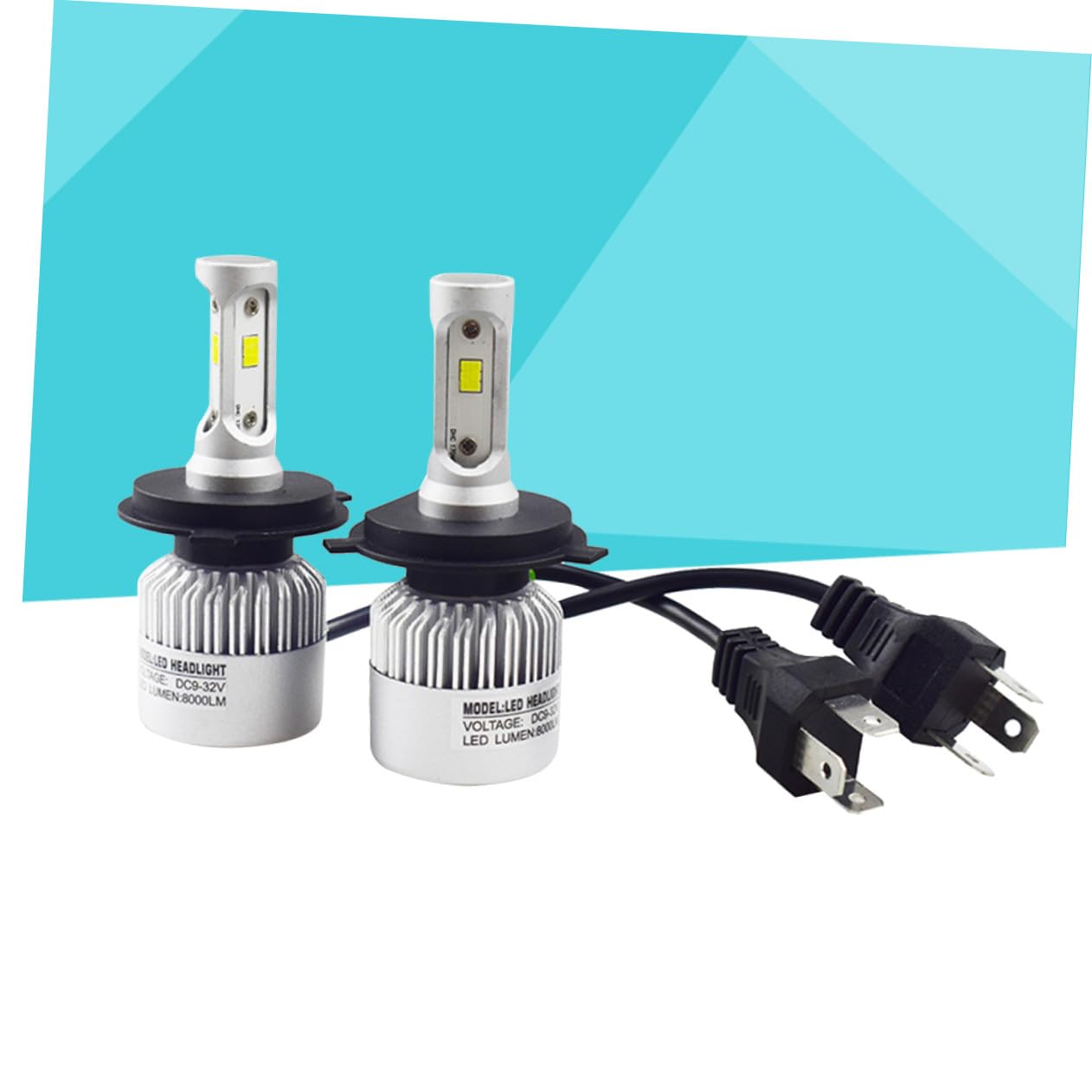 Lampadina LED H4 Csp per Fari Auto e Camion in Alluminio, 2 Pezzi | Chip Csp, Emissione Intensa Omogenea, Mini Ventola Rapida, Impostazione Alogena Compatta, per Montaggio Stabile su Veicoli