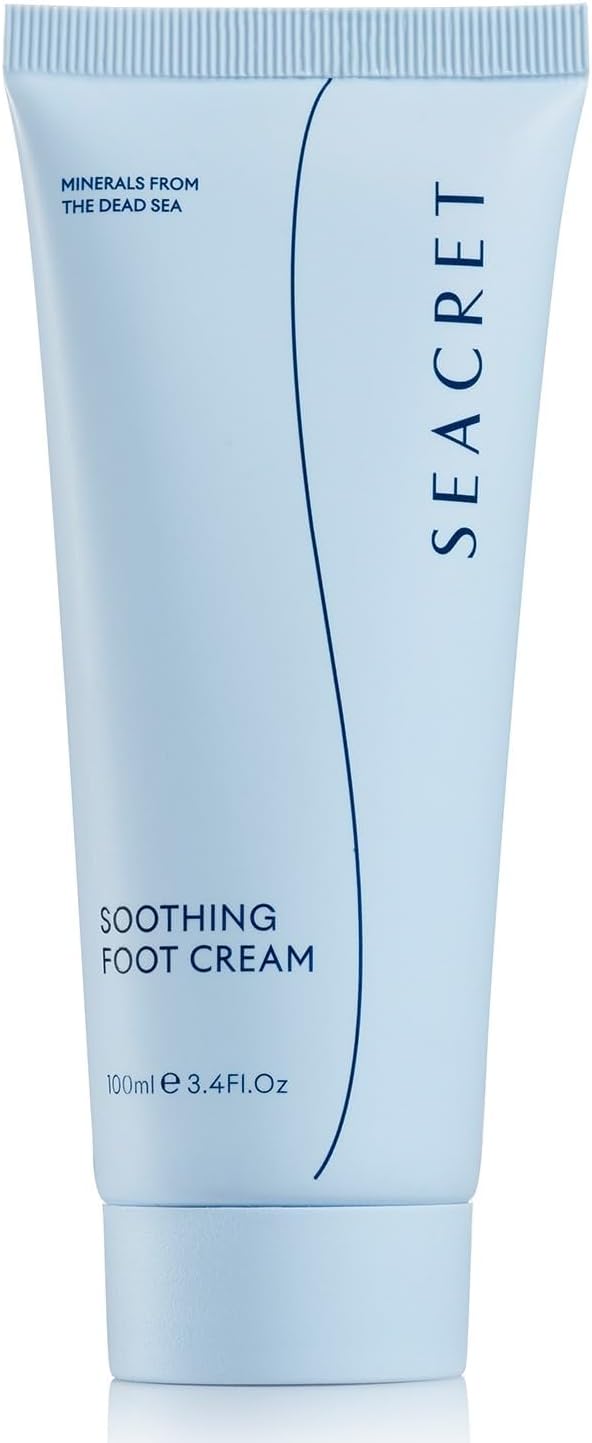 SEACRET Dead Sea Foot Cream - Deep Moisture Heel Repair with Tea Tree Oil, Shea & Cocoa Butter, Rapid Absorption Formula for Dry, Cracked & Rough Skin, Hypoallergenic, Paraben-Free & Vegan, 3.4 fl oz