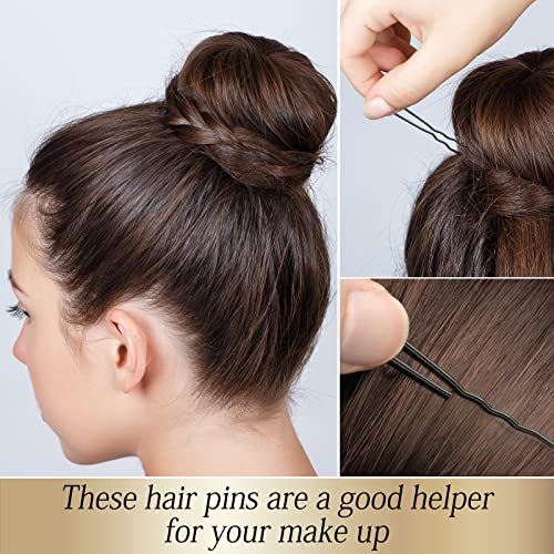 Kanprincess 100Pcs 2.4Inch U Shaped Hair Pins,Black Bobby Pins For All Hair Types,Hair Pins For Women,Pain-Free U Pins For Buns With Box（Black） #TOP5