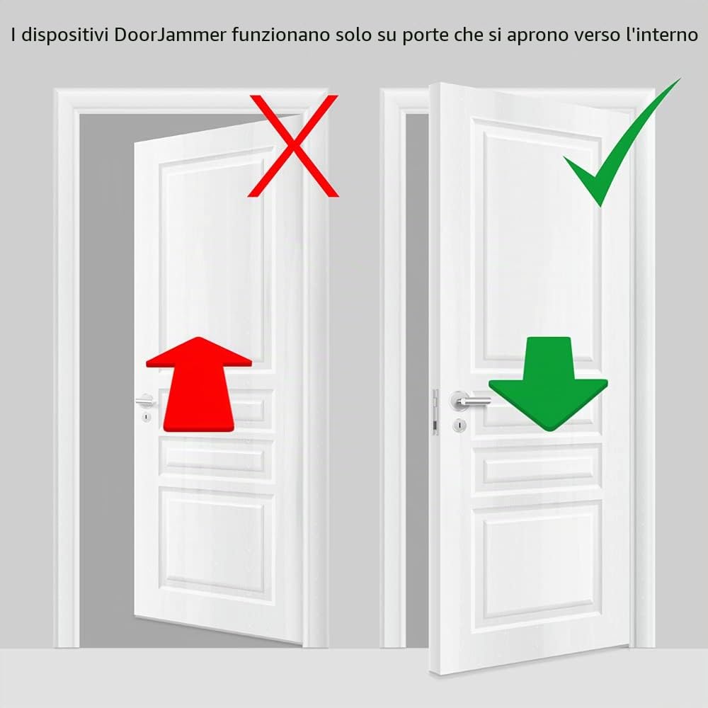 DoorJammer Supporto portatile per serratura della porta per sicurezza domestica e protezione personale (DJ4LD - Lockdown (edizione XL))