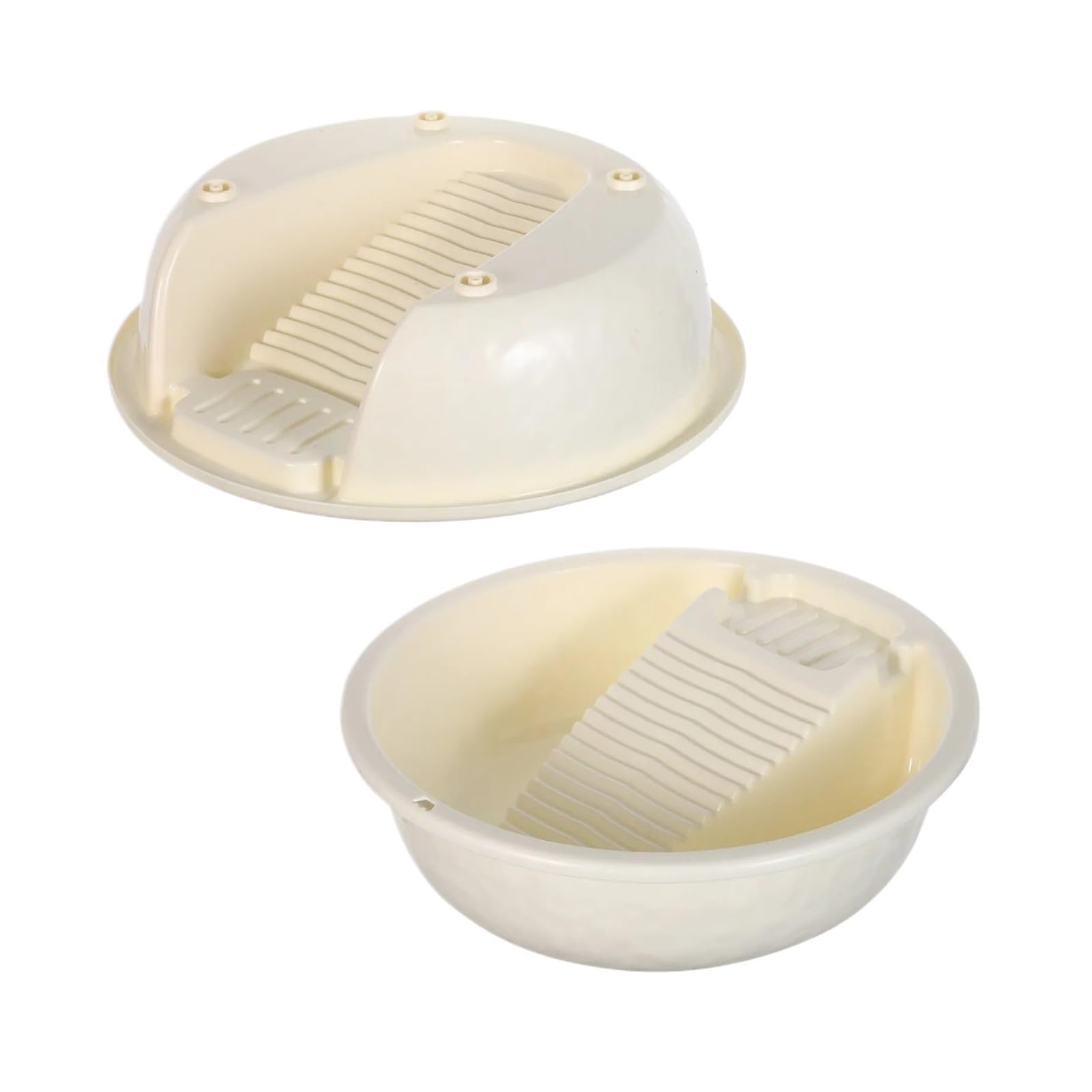 Antislip Washboard Basin Portable Washboard Basin for Hand Washing Seamless Plastic Washbasin and Scrub Board Heavy-Duty Non-Slip Surface