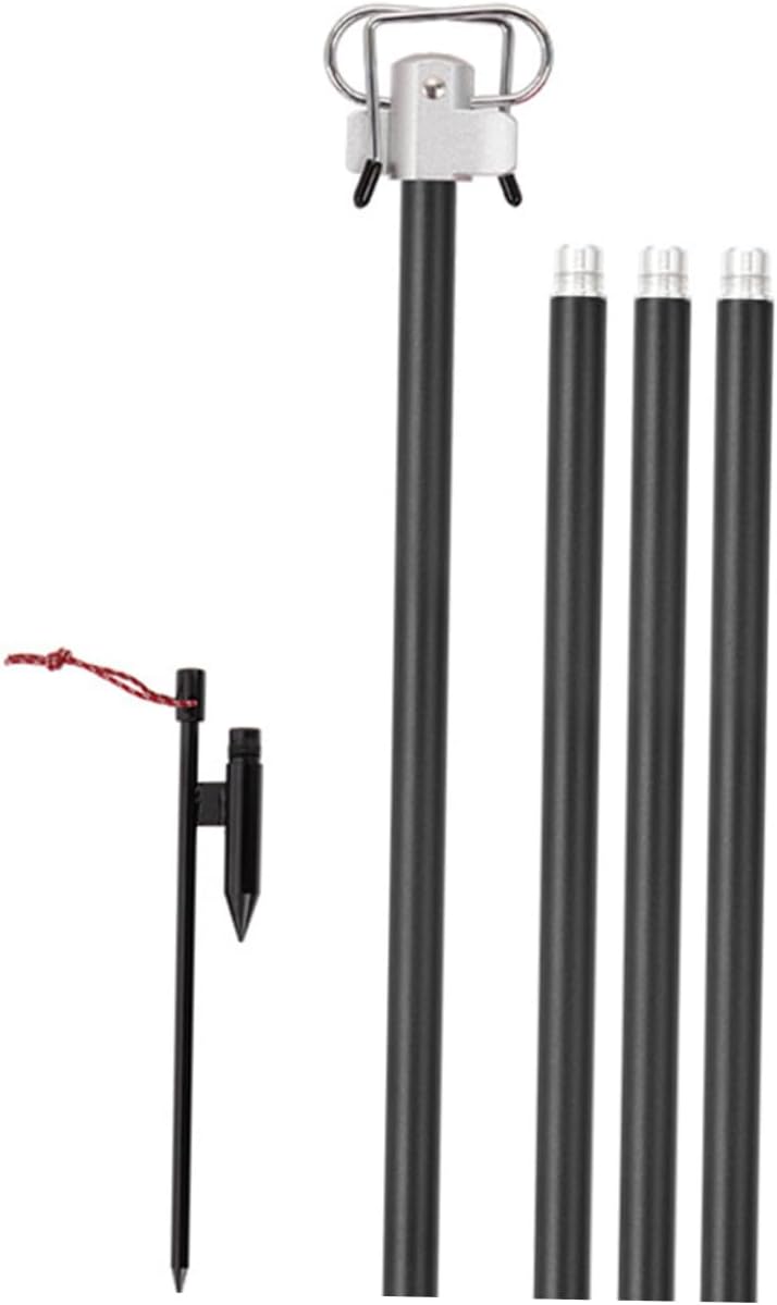 KOMBIUDA Aluminum Alloy Camping Light Stand Double Hooks Outdoor Portable Lamp Rack Led Lantern Lamp Holder for Outdoor Activities