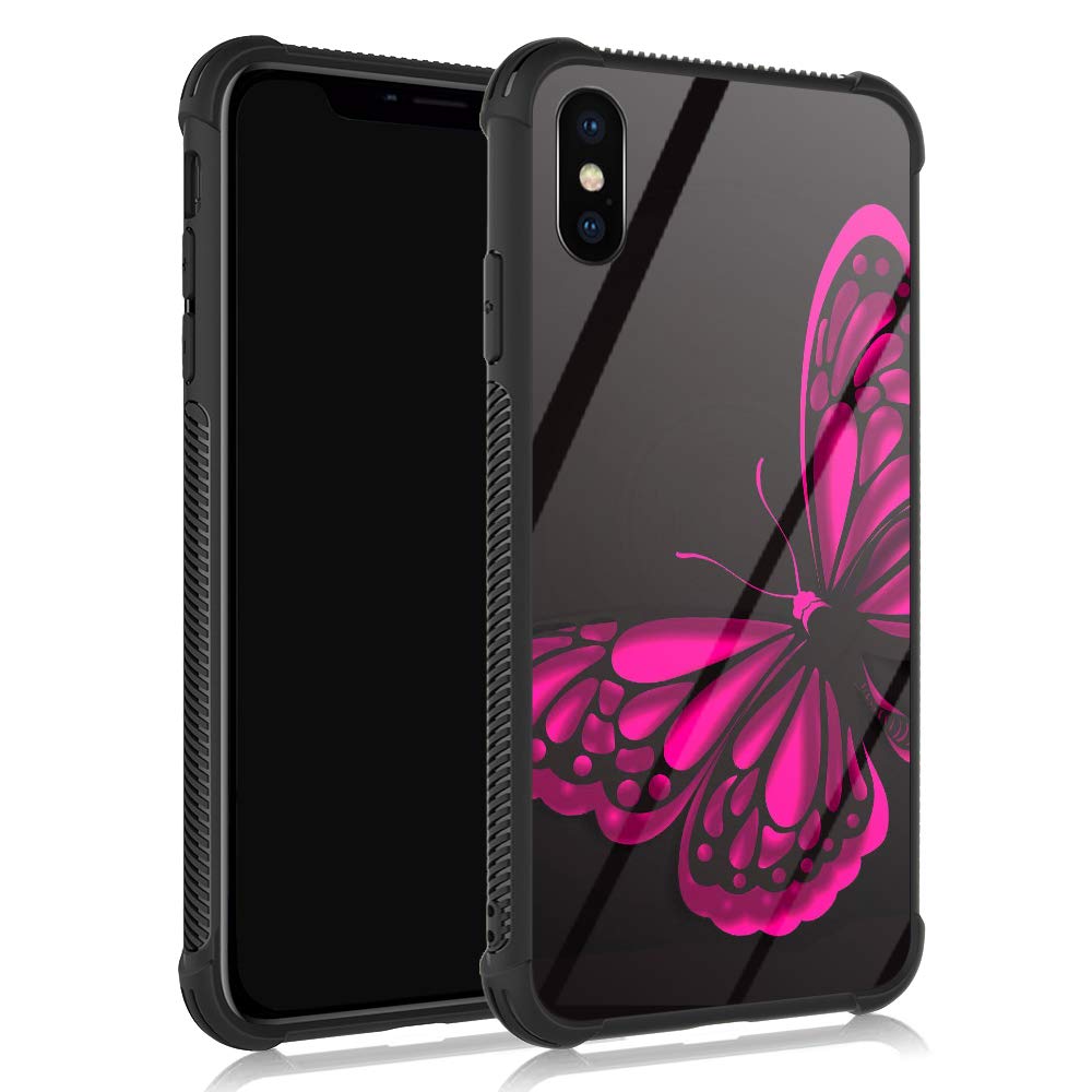 Amazon.co.jp: iPhone Xs Max ケース ピンク バタフライ iPhone Xs Max