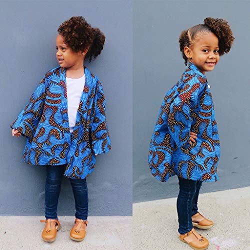 Girls Spring Autumn Jacket Toddler Baby Girls African Print Jacket Long Sleeve Cardigan Clothes Size 1 to 4 Years3