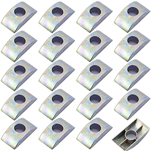 20 PCS 8mm Hole Diameter Metal Half Moon Nut Furniture Connector Nut Spacer Washer for Connect Furnitur