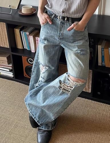 Y2K Baggy Jeans High Waisted Distressed Baggy Straight Wide Leg Pants3