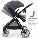 Accombe Baby Stroller, 2 in 1 Newborn Stroller Convertible Bassinet for Infant Toddler Pram with Footmuff (Black)