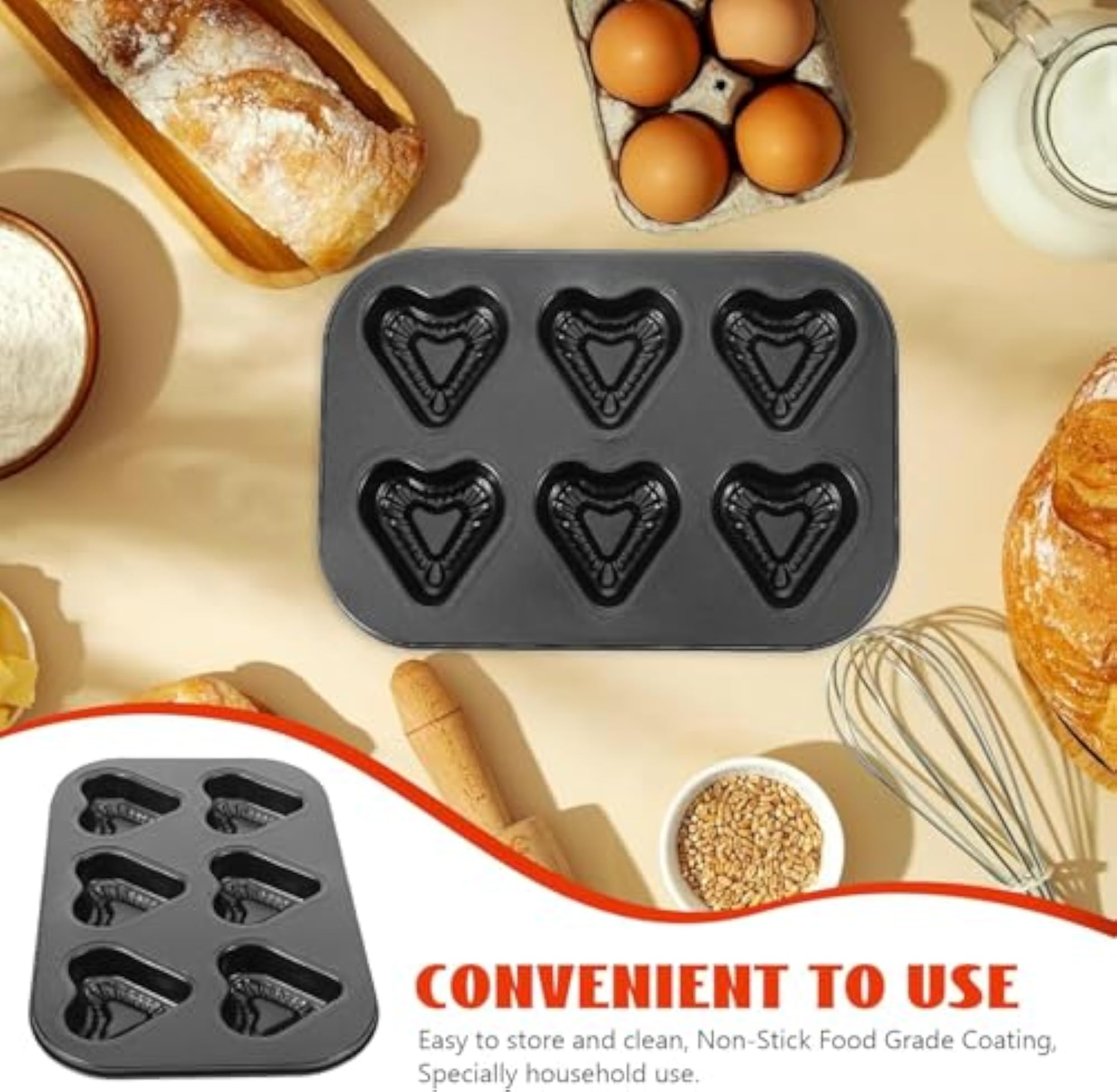 Heart Shaped Mini Cake Pan, Perfect for Romantic Baking