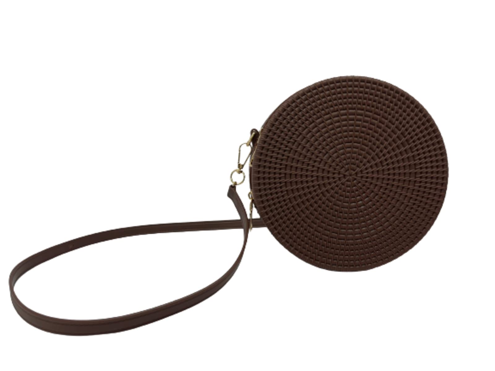 Womens Silicone Round Sling Bag (Dark Brown) (B0B3F2KC8R) Amazon Price History, Amazon Price Tracker