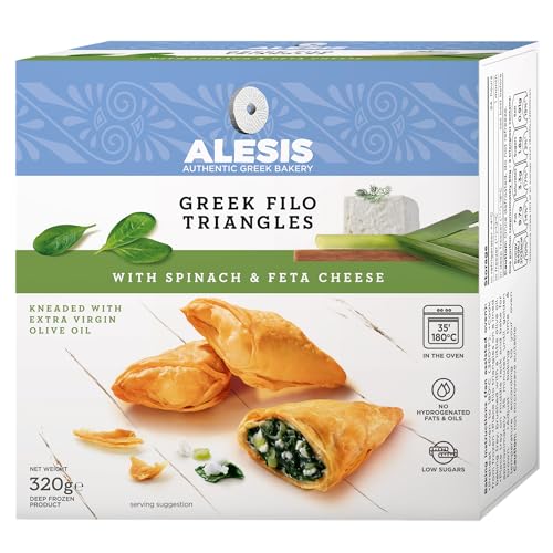 Alesis Bakery Spinach & Feta Triangle Filo Bites 8 pieces (Frozen)