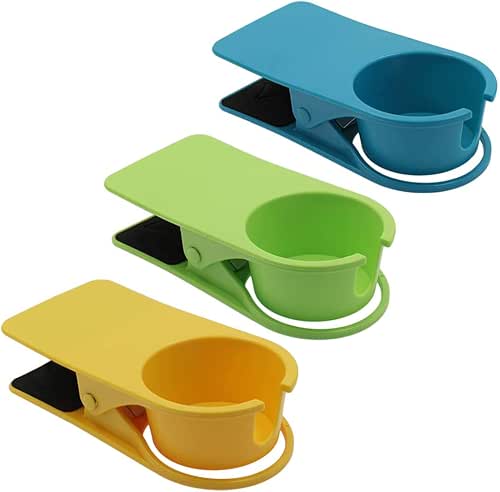 3Pcs Drinking Cup Holder Clip, Desk Drink Holder Clip Adirondack