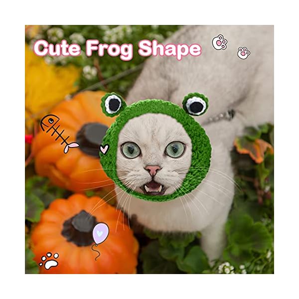 3 pieces cat hat cat costume adjustable pet headwear cat bunny hat with rabbit ears kitten hat dog cosplay cap for kitten halloween party birthday theme party photo prop (basic style) - image 5