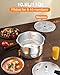 WantJoin 11Qt Aluminum Pressure Cooker w/Release Valve & Multiple Protective Devices,Pressure Canner Compatible with Gas & Induction Cooker,Canner Rack Included