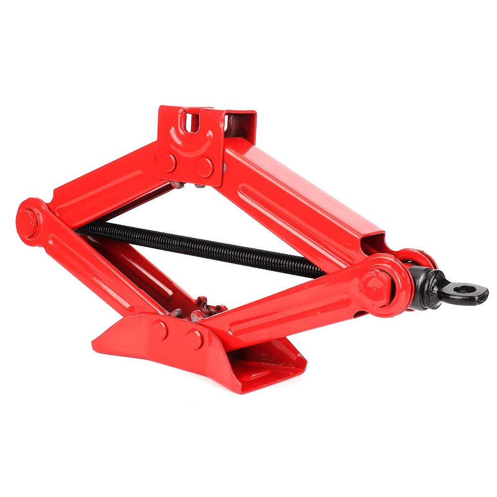Automotive Scissor Jack - Solidne i przenośne narzędzie do obsługi korby korby ze stali chromowanej 45 #, odpowiednie do sedanów, SUV-ów i ciężarówek