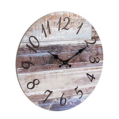 Stonebriar Vintage Farmhouse 14 Inch Round Battery Operated Hanging Wall Clock #TOP1
