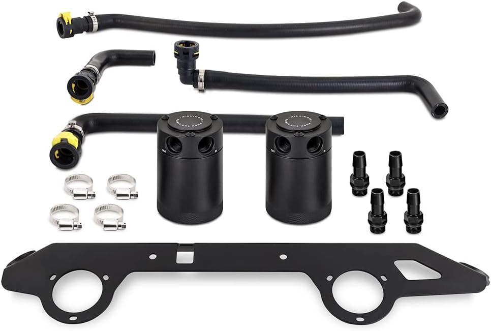 Mishimoto Baffled Oil Catch Can System, Compatible with Ford Bronco 2.7L, 2021-2022