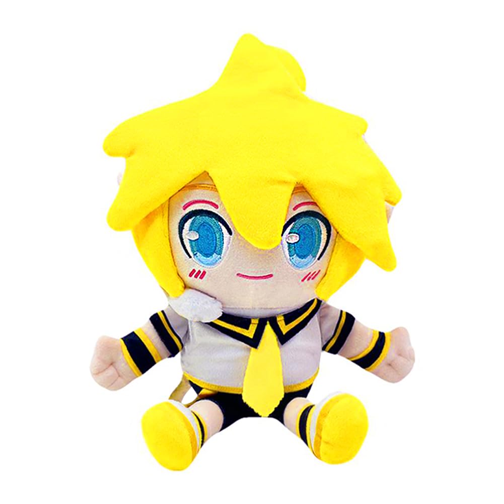 Xinchangda Kagamine Len Plush Figures Anime Kagamine Len Stuffed Plush Figure 27cm Sitting Character Soft Anime Cushion Home Plushies Pillow Sofa Decoration Bedding Gift โ image 1