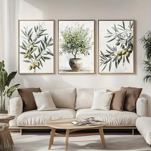 Lot de 3 posters vintage 50x70 cm tableaux muraux sur toile sans cadre