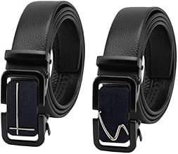 ZEVORA Men Pack of 2 Auto Lock Belt
