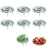 Paquete de 6 soportes para plantas de fresas, estantes de cultivo de fresas de gran tamaño, marco de cultivo de fresas para mantener limpias las fresas de jardín