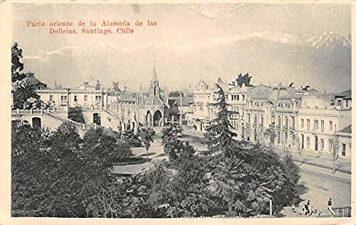 Parte Oriente de la Alameda de las Delicias Santiago Republic of Chile Postcard