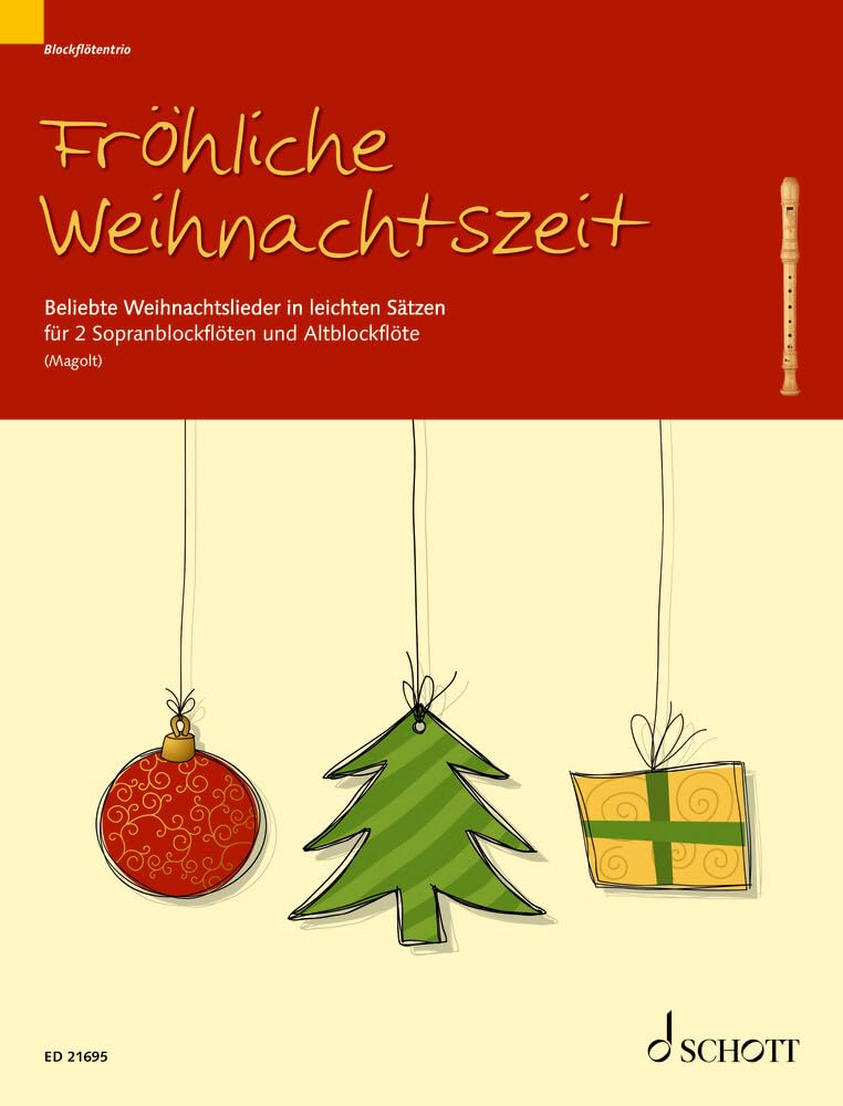 Partition musique de Noël flûte à bec alto et soprano trio