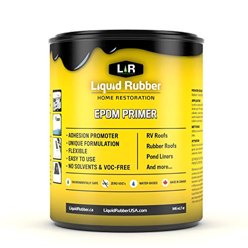Liquid Rubber EPDM Rubber and RV Roof Primer - Weatherseal Camper and Trailer Roofing Coating 1 Quart