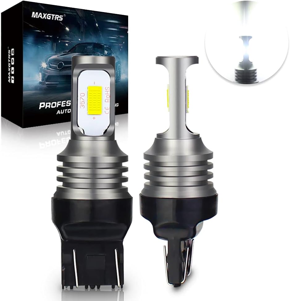 MAXGTRS W21/5W LED Bulbs 3570 CSP-Chip T20 7443 LED Lamps 6000K Xenon White Use for Reverse Lamps Back Up Light Tail Light Turn Signals Brake Light