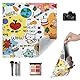 NHQZ Mikrofasertuch XXL,Brillenputztücher - 35x 35 cm, Reinigung und Aufbewahrung von Verpackungen von Brillen, Smartphones, Tablets, Kameras (Katzenpfote), B, A