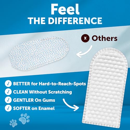Image of Dental Finger Wipes for Dogs Teeth - 50 Count - Unscented Dog Dental Wipes