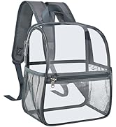 Mildbeer Small Clear Backpack, Stadium Approved 12x12x6 Clear Backpack for Women with 2 Bottle Ho...