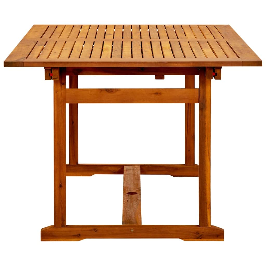 Tavolo da Giardino Allungabile in Legno Massello di Acacia per Esterni, Resistente agli Agenti Atmosferici e Facile da Pulire, Ideale per Terrazza, Patio o Giardino