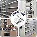 16 Pcs Heavy Duty Metal Shelf Clips Removable Shelves Holders for Most Kinds of Metal Cabinets Cabinet Shelf Clips Silver Stainless Steel Adjustable Shelves Brackets S-Clips