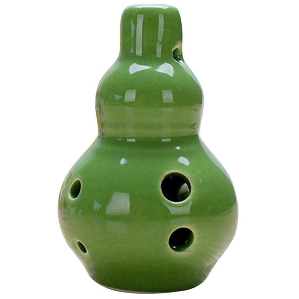 ocarina, Strumenti a fiato rotondi e piccoli in Do maggiore a 6 fori, regalo di compleanno/ciondolo(Green)