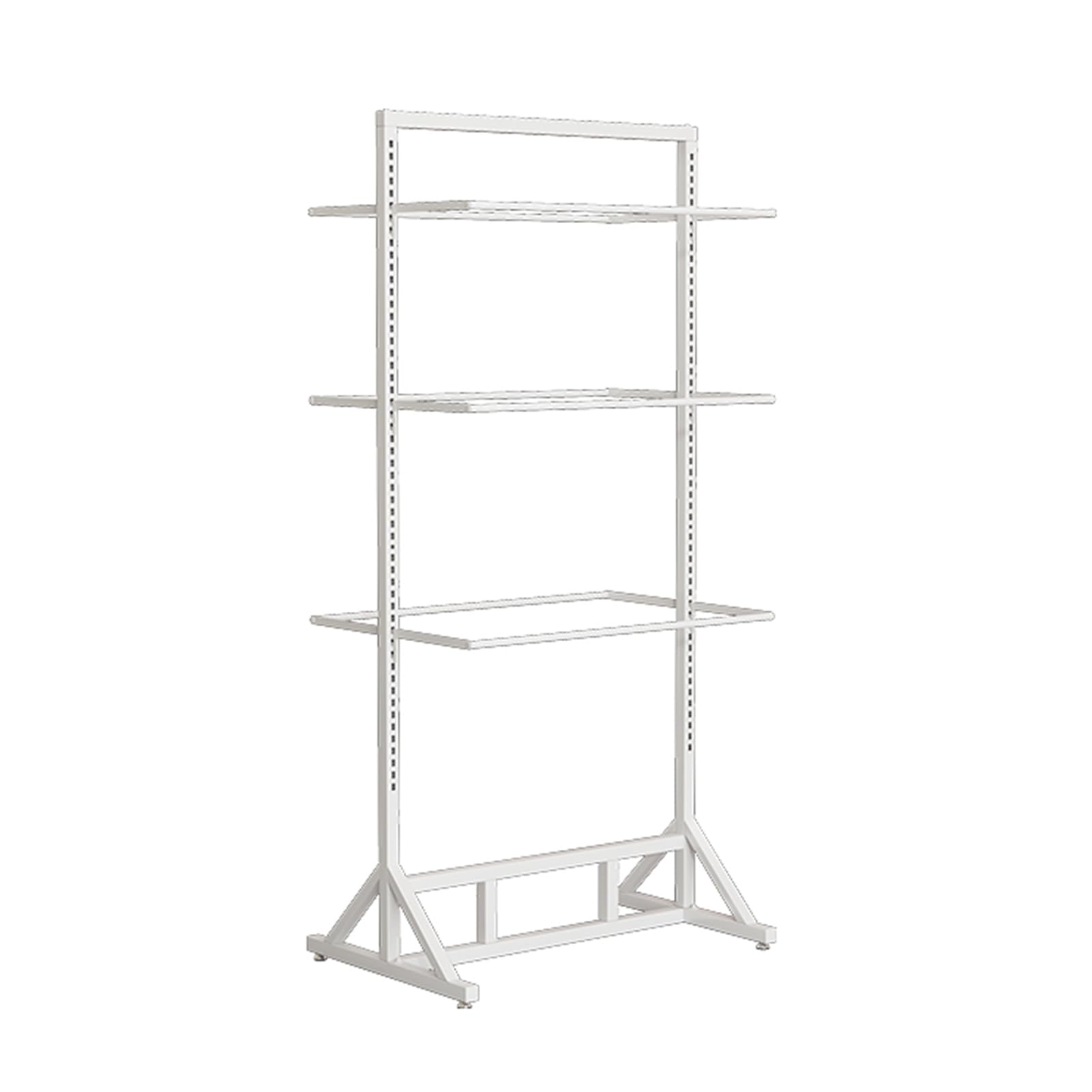 LRZPTDYU Freestanding Underwear Rack for Clothing Store Scarf Panty Shorts Bra Hijab Silk Shawl Display Stand with Storage Organizer in White 130x40x65cm