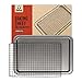 Chef Pomodoro Grille Et Plaque De Cuisson Anti-Adhésives, Grille de Pâtisserie, Plateau Cuisson Four 2 Pièces (45,7 x 30,5 cm)