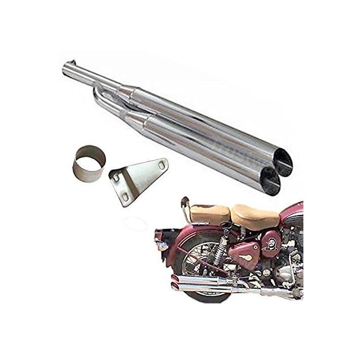 Buy Dhe Best SIL121 Bike Bullet Double Barrel Exhaust Silencer Dual