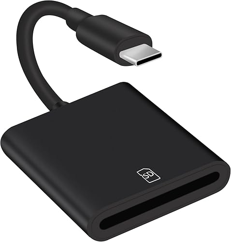 Lector de tarjetas SD USB-C, adaptador OTG USB 4 en 1, compatible con tarjeta SDTF con puerto de carga, lector de tarjetas de memoria para cámara,
