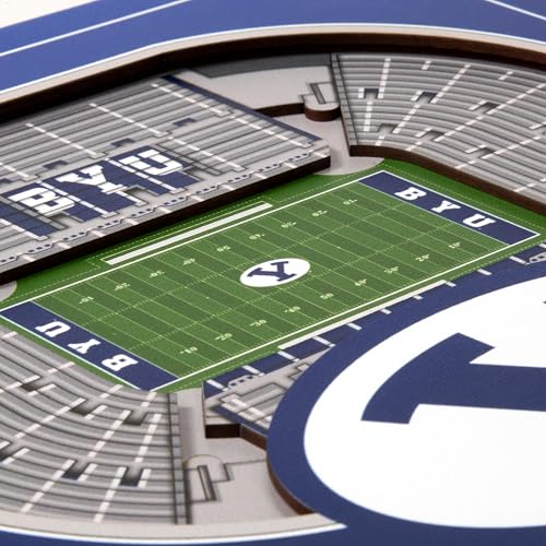 Image of YouTheFan Officially-licensed NCAA Stadium Series 3D Wall Art - multi-layer team stadium replica, detailed sports fan gift, indoor decor