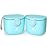 Termichy Baby Formula Dispenser, Portable Milk Powder Dispenser Container with Carry Handle and Scoop for Travel Outdoor Activities with Baby Infant, 8.8OZ, 0.55LB, 250g (Blue-2pack)