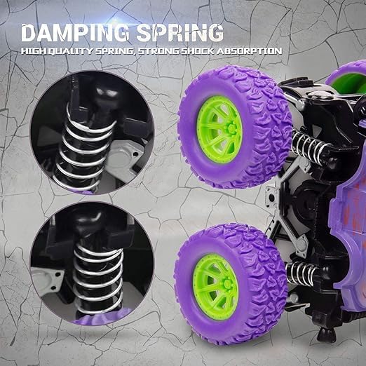 Image of Prime Mini Monster Truck Cars Toys Push and Go 360 Degree Rotating Stunt Car Trucks for Kids Playing and Gifting (Monster Truck)