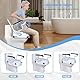 NIdreamCE Toilettensitzerhöhung Mit Armlehnen-WC Sitzerhöhung 15 cm Erhöhung für Senioren und Menschen mit eingeschränkter Mobilität - Drehbarer Griff für einfachen Gebrauch