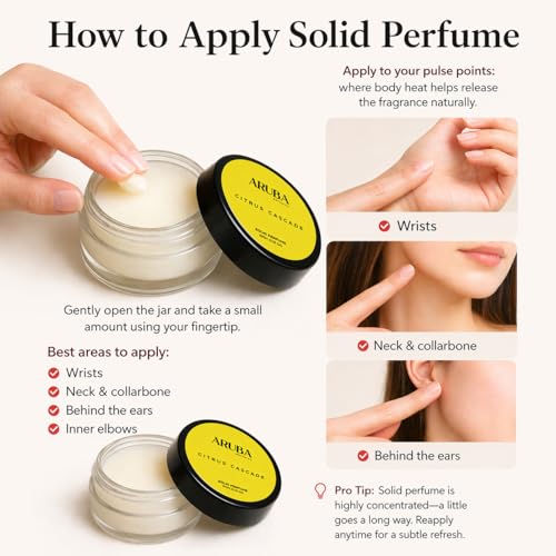 Image of Alcohol Free Citrus Cascade Solid Perfumes | Wax Perfumes for Men & Women |Cologne | Strong & Lasting Fragrance | Gifting Pack for Him & Her