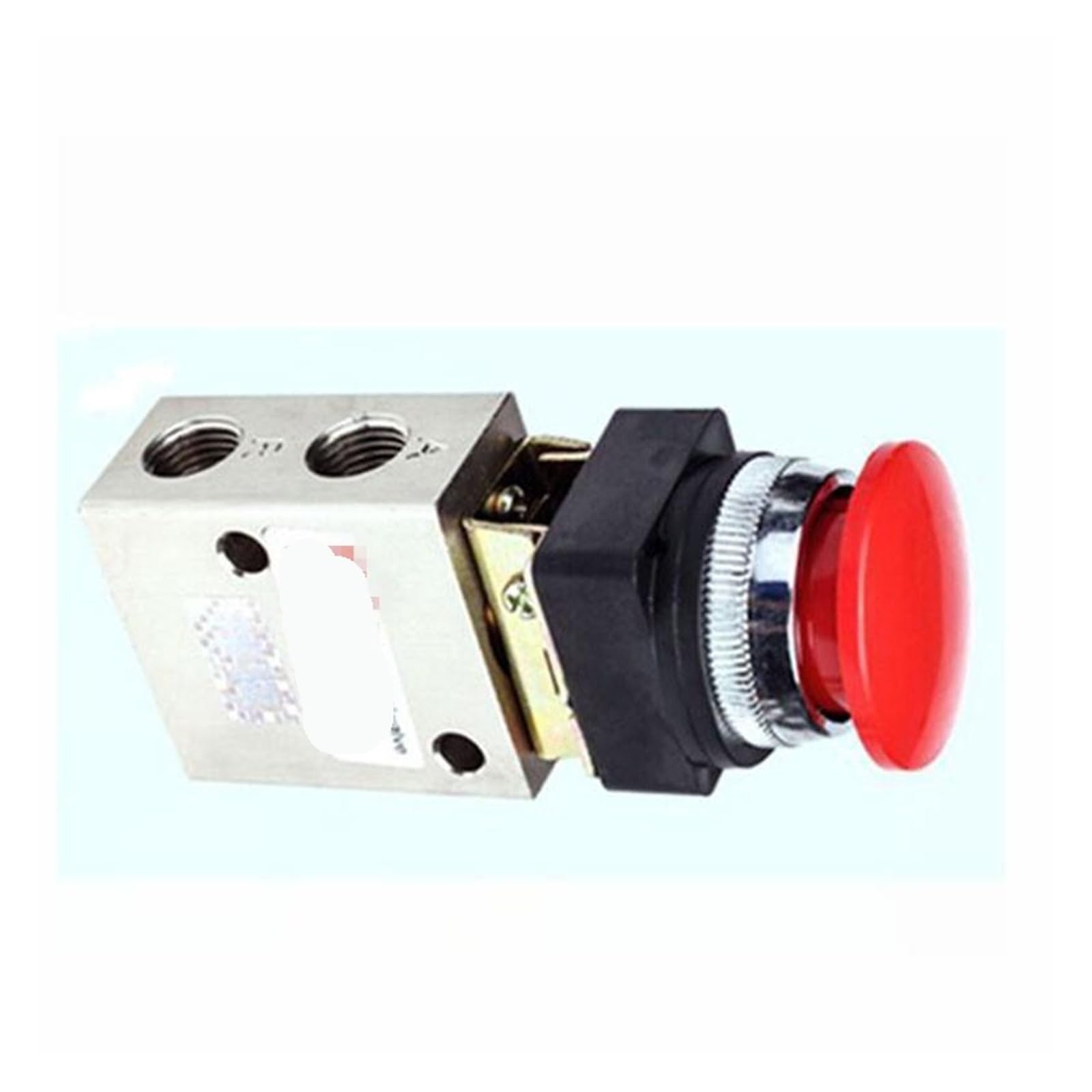 Pneumatisches mechanisches Ventil JM-06A G1/4" 2-Positionen 3-Wege roter Flachknopf