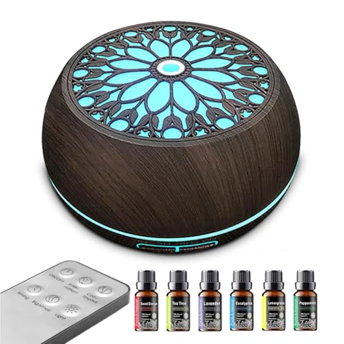 Difusor de aceites esenciales con control remoto y luces LED - $13.99