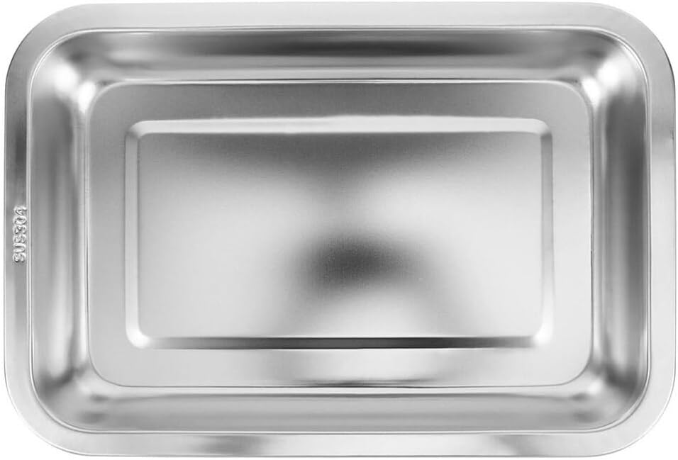 GANAZONO Stainless Steel Cat Litter Tray Litter Box for Cats and Kittens Easy to Odor Design for Home Office and Pet Shops