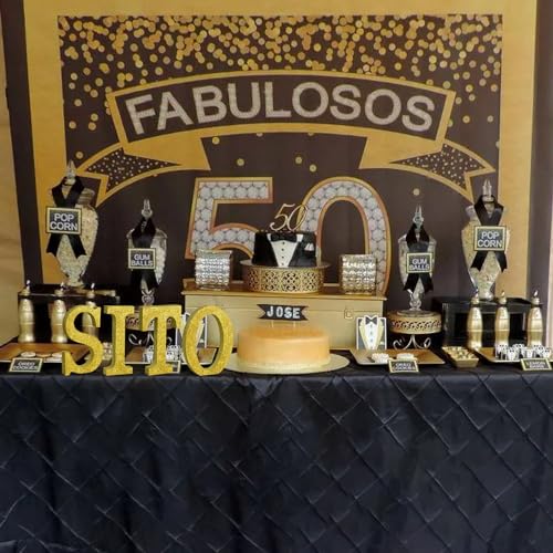 Image of TONIFUL 8 Inch Gold Glitter Letter S Table Centerpiece A-Z Gold Birthday Party Decorations,Gold Alphabet S for Birthday,Chrismas,Graduation,Bridal Shower,Wedding,Anniversary Party Supplies
