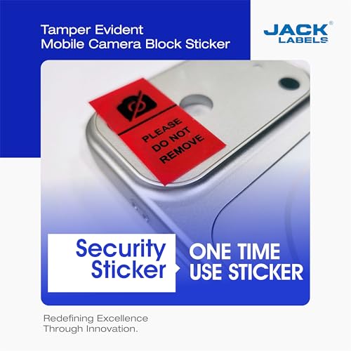 Image of Tamper-Evident Camera Block Void Stickers - Privacy Protection Seals | Anti-Tamper Security Labels for Mobile & Laptop | Void If Removed | Non-Removable Destructible Stickers 20x40mm (100) (100)
